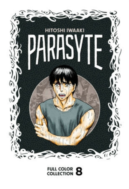 Parasyte Full Color Collection 8 manga cover featuring a distressed young man.