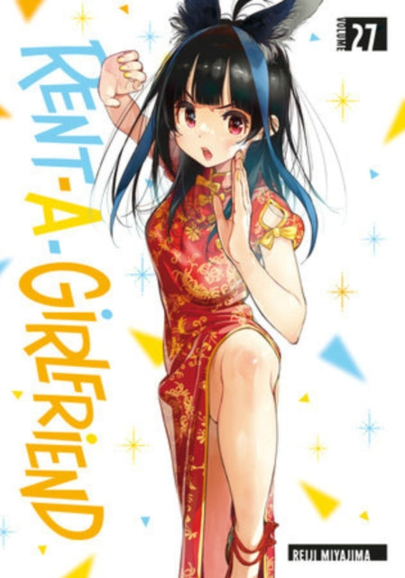 Rent-A-Girlfriend Volume 27 manga cover featuring a girl in a red dress.