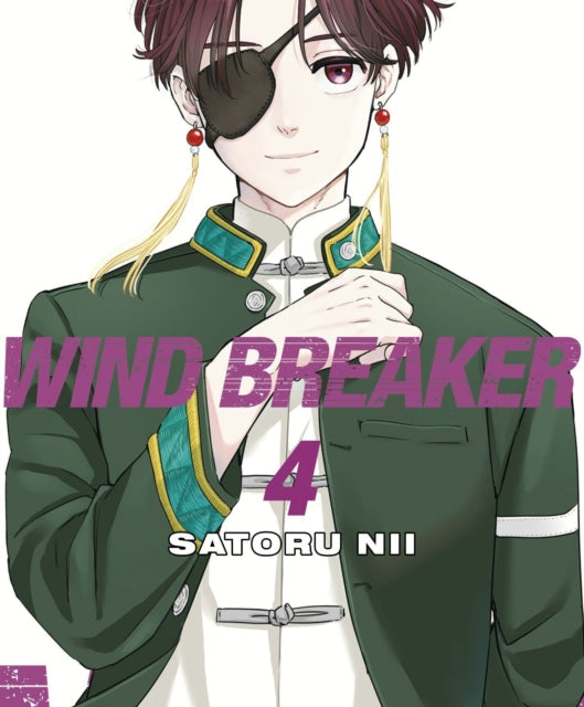 Manga cover for Wind Breaker 4 featuring a character with an eyepatch.