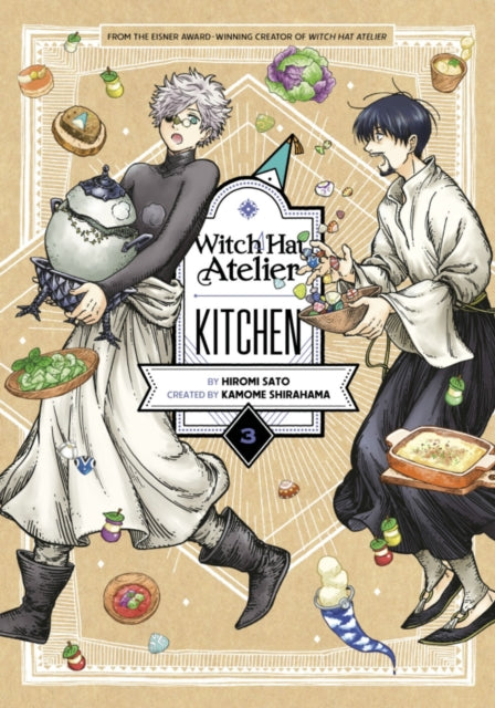 Witch Hat Atelier Kitchen 3 manga cover featuring two characters and food items.