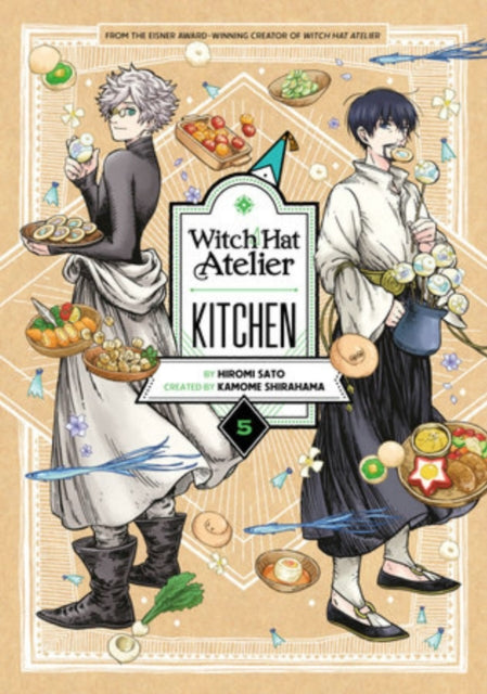 Witch Hat Atelier Kitchen 5 manga cover featuring two male characters and food.