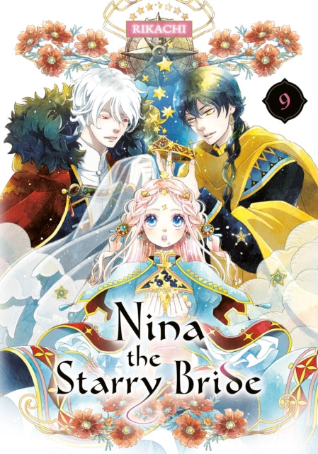 Nina the Starry Bride 9 manga cover featuring Nina and two princes.
