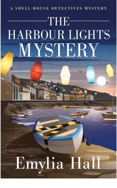 The Harbour Lights Mystery book cover features a harbor scene with boats and buildings.