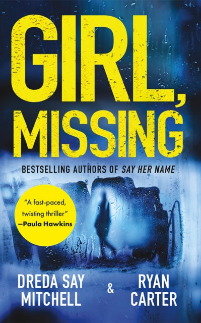 Girl, Missing book cover with yellow text and a blurred silhouette.