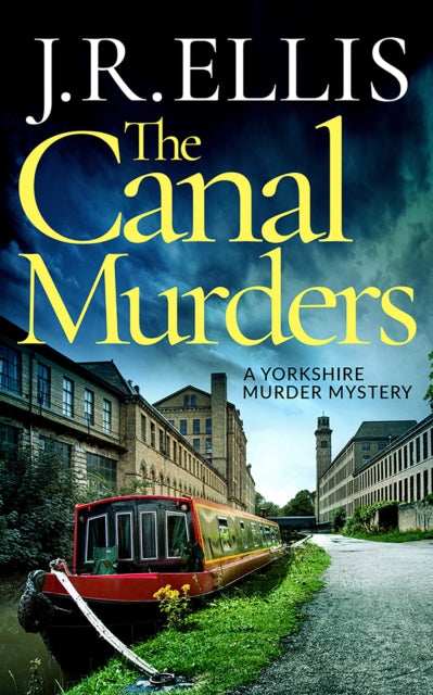 The Canal Murders book cover featuring a canal boat and industrial buildings.