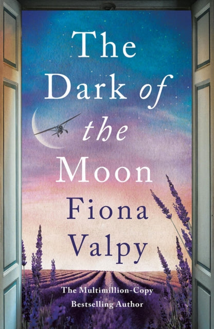 The Dark of the Moon book cover featuring a lavender field and night sky.