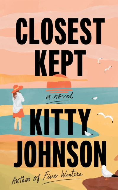 Book cover for "Closest Kept" by Kitty Johnson, featuring a sunset beach scene.