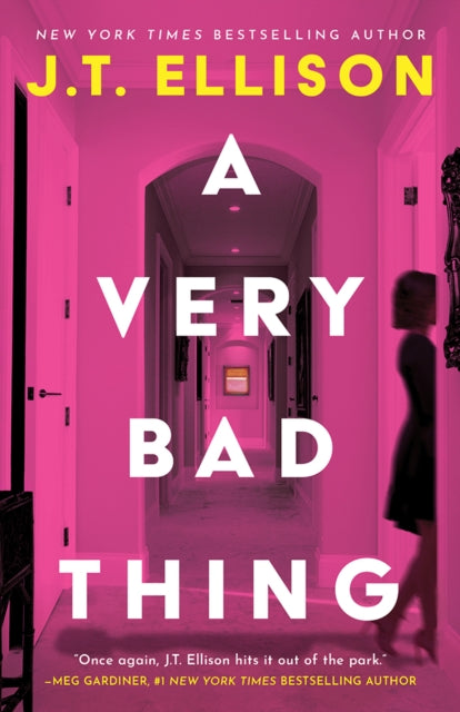 A Very Bad Thing book cover with a pink hallway and white text.