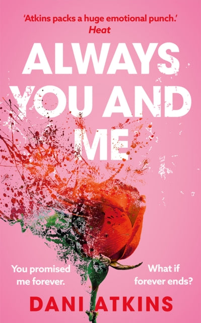 Book cover for Always You and Me with a rose exploding into paint.