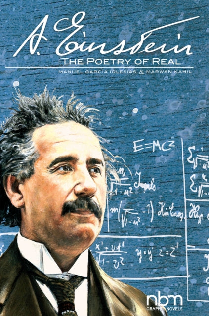 Albert Einstein: The Poetry of Real graphic novel cover featuring Einstein and equations.