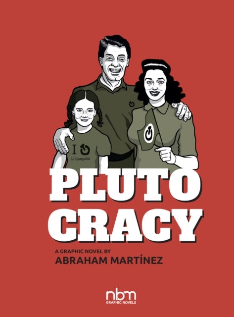 Plutocracy graphic novel cover featuring a stylized family and bold text.