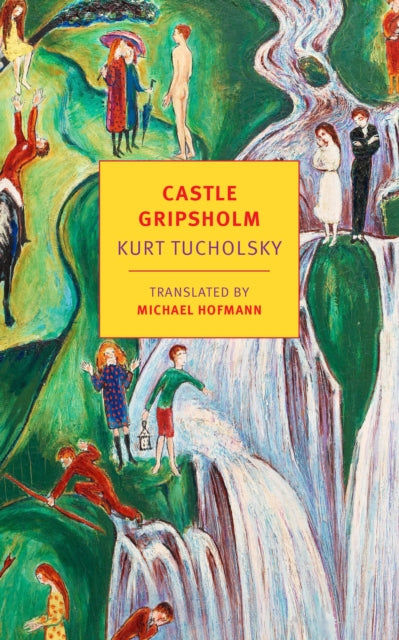 Castle Gripsholm book cover with colorful illustration and yellow text.