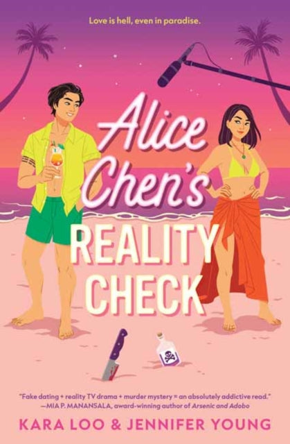 Book cover for Alice Chen's Reality Check featuring characters on a beach.