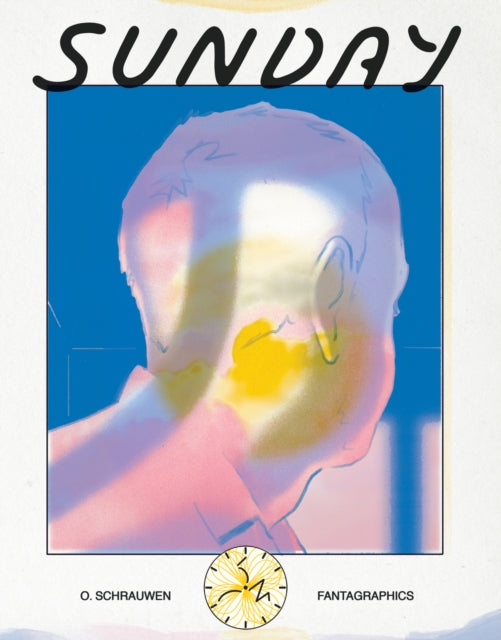 Sunday comic book cover with abstract portrait and text.
