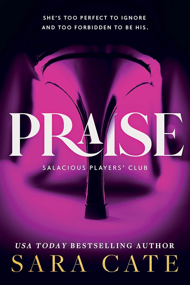 Book cover for "Praise" by Sara Cate, featuring a stiletto heel.