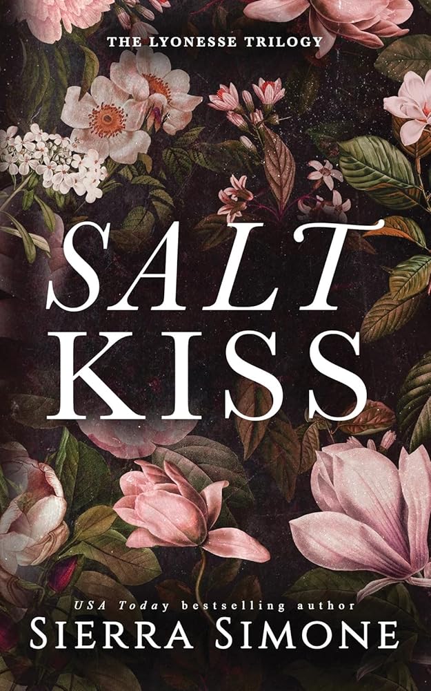 Salt Kiss book cover with flowers and text.