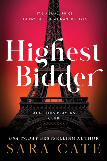 Book cover for Highest Bidder featuring the Eiffel Tower and title.