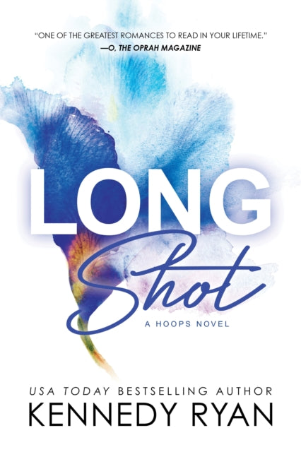 Long Shot by Kennedy Ryan book cover with blue floral art.