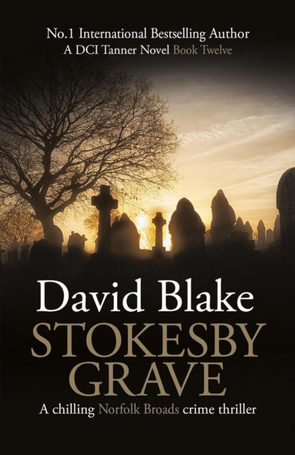 Stokesby Grave book cover with a graveyard scene at sunset.