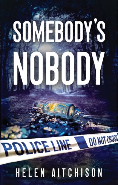 Somebody's Nobody book cover with a bottle and police tape.