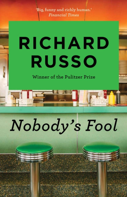 Nobody's Fool book cover featuring a diner counter and stools.