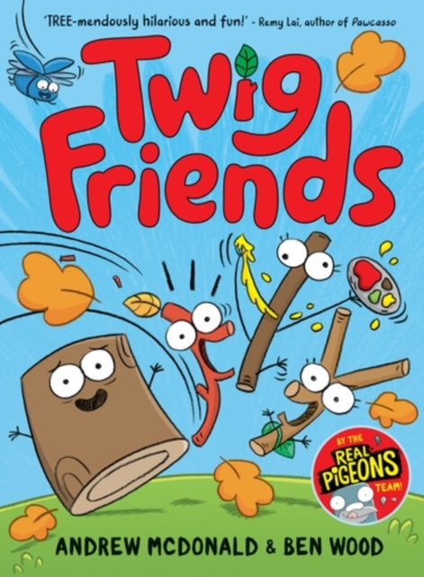 The book cover for Twig Friends features cartoon twigs and a log with eyes and mouths.