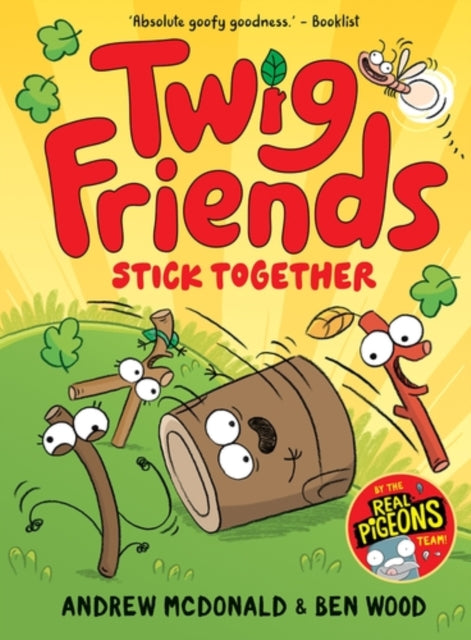 Twig Friends Stick Together book cover with cartoon twigs and a log.