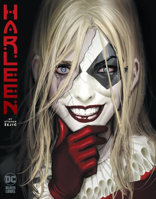 Harleen comic cover featuring a close-up of Harley Quinn's face.