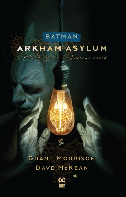 Batman: Arkham Asylum New Edition book cover featuring a lightbulb with a brain inside.