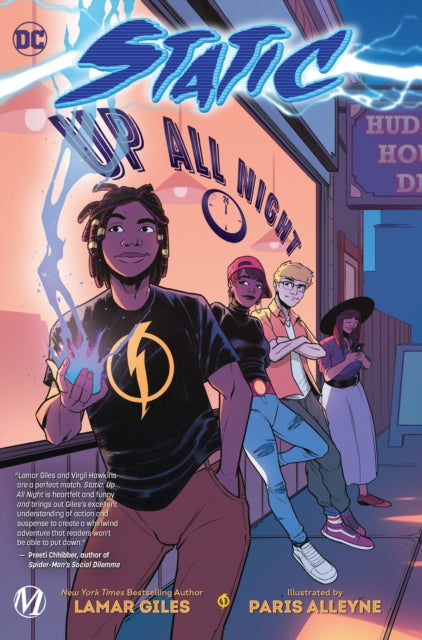 Static: Up All Night comic book cover featuring Virgil and friends.