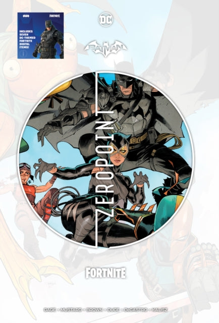 Batman/Fortnite: Zero Point hardcover comic featuring Batman and Catwoman.