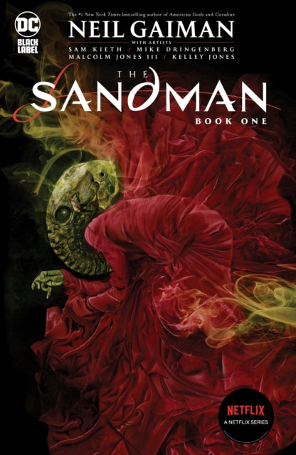 The Sandman Book One comic book cover featuring a stylized figure.