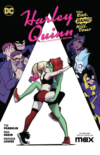 Harley Quinn The Animated Series Volume 1 comic cover featuring Harley and Ivy kissing.