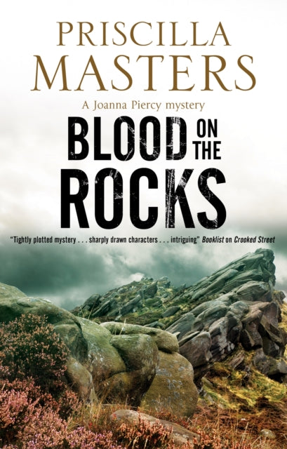 Blood on the Rocks book cover featuring a rocky landscape.