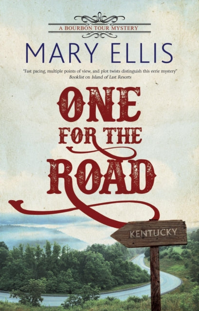 Book cover for "One for the Road" by Mary Ellis, featuring a winding road and a Kentucky sign.