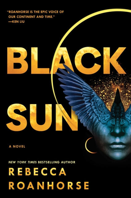 Black Sun book cover with a winged figure and gold text.