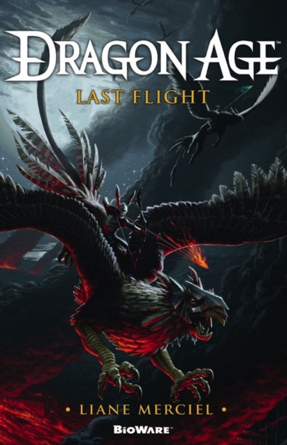 Dragon Age Last Flight book cover with griffins and riders.
