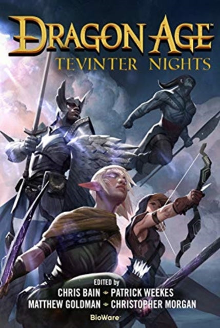 Dragon Age Tevinter Nights book cover featuring fantasy characters.