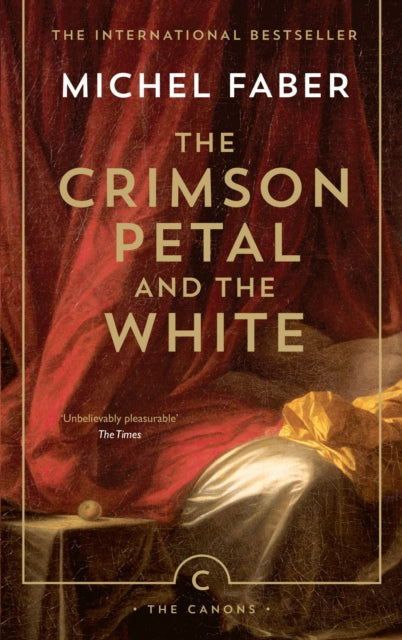 The Crimson Petal and the White book cover with red drapery.