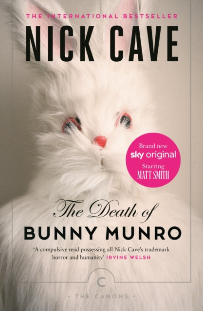 The Death of Bunny Munro book cover featuring a fluffy white bunny mask.
