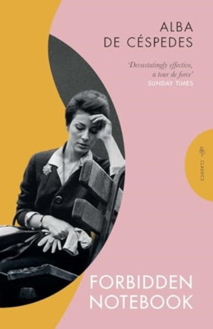 Forbidden Notebook book cover with a woman sitting on a bench.