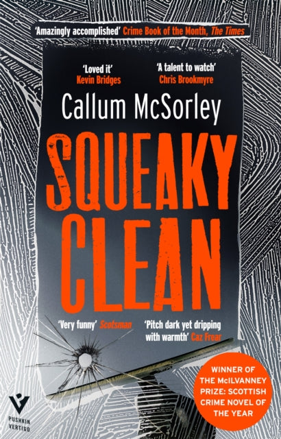 Squeaky Clean book cover with a shattered glass effect.