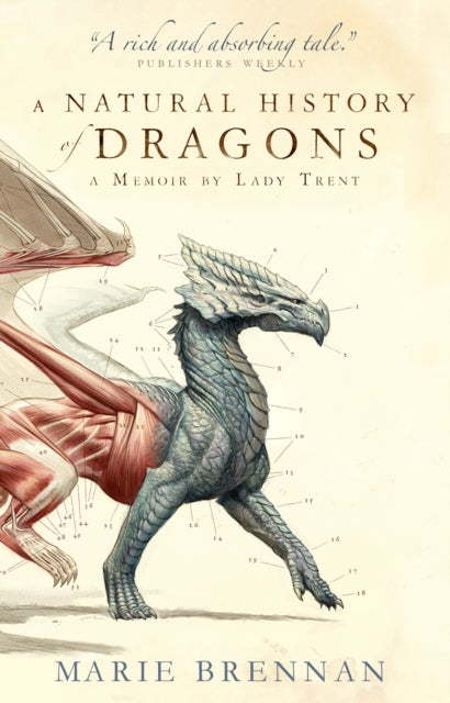 A Natural History of Dragons book cover featuring a dragon anatomy illustration.