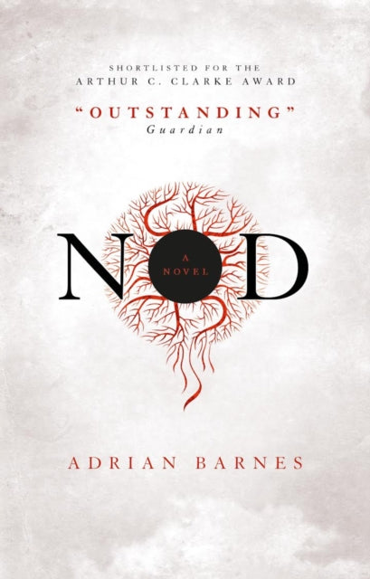 Book cover for Nod by Adrian Barnes, featuring the title and a stylized brain-like illustration.
