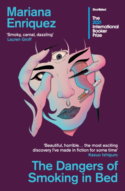 The Dangers of Smoking in Bed book cover with abstract art.