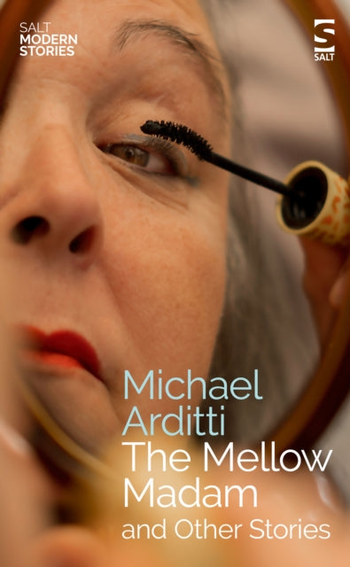 Book cover for "The Mellow Madam and Other Stories" featuring a close-up of a woman applying mascara.