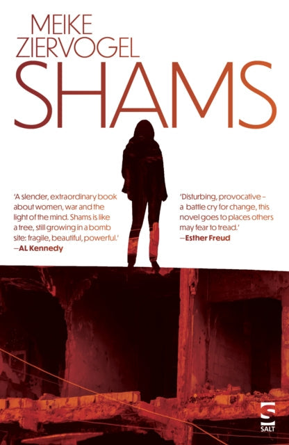 Book cover for Shams by Meike Zier Vogel with a silhouette of a person.