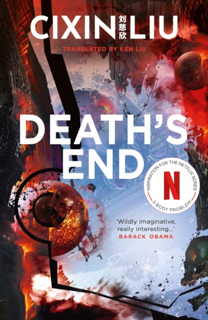 Death's End book cover with a cosmic scene and the author's name.