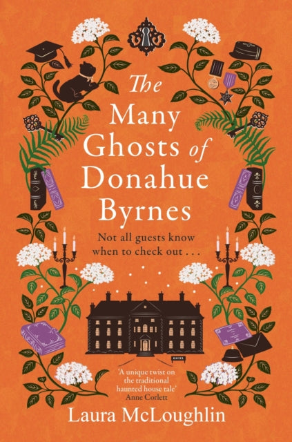 The Many Ghosts of Donahue Byrnes book cover with decorative elements.