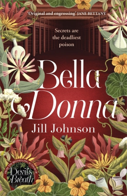 Bella Donna book cover with botanical illustrations and title.